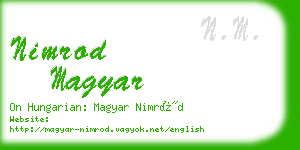 nimrod magyar business card